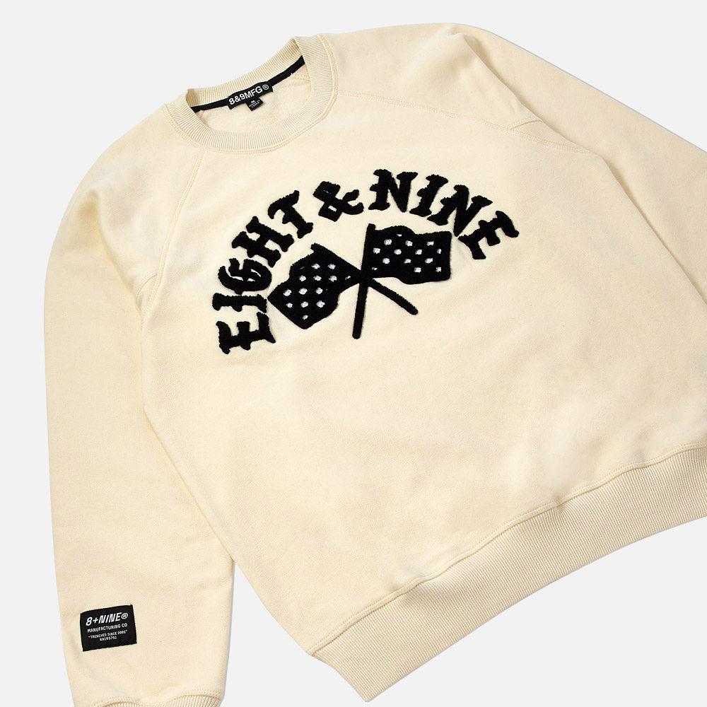 Checks Crewneck Sweatshirt Checkered Cream – 8&9 Clothing Co.