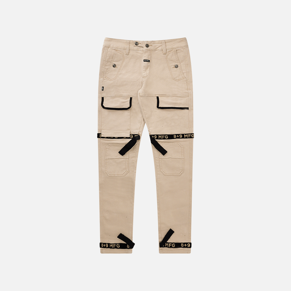 Strapped Up Slim Denim Jeans Sand – 8&9 Clothing Co.
