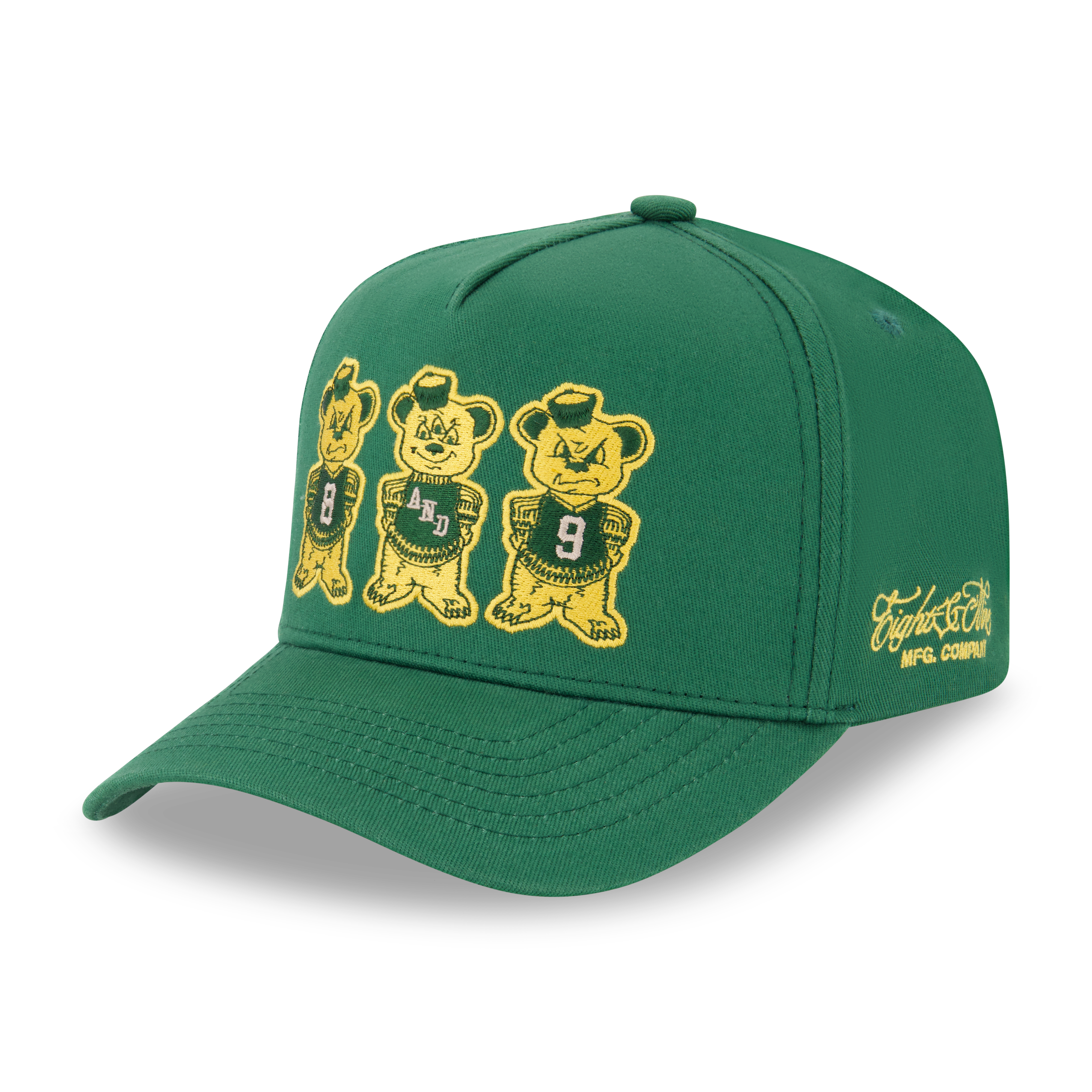 3 Bears Green Snapback Hat