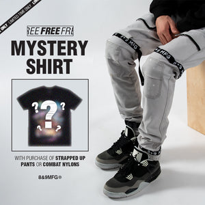 WHITE Mystery T-Shirt (FREE when buy Strapped Up Or Combat  Nylon Pants)