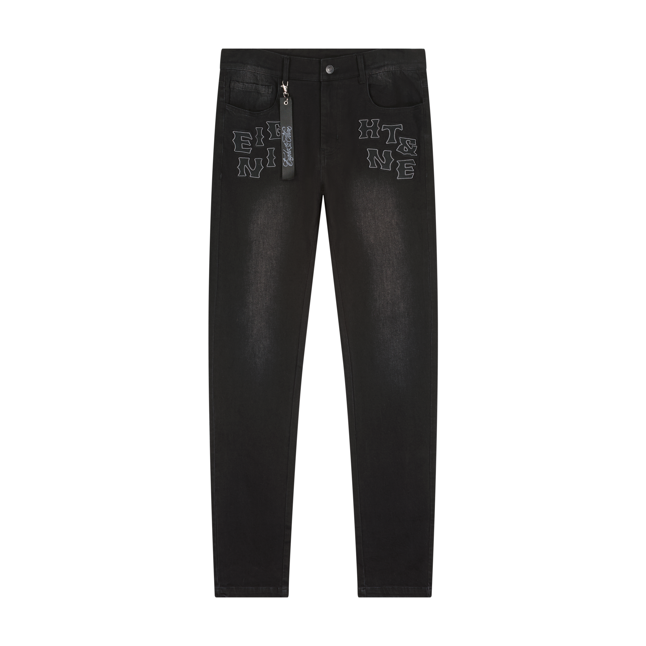 Atelier Denim Patch Black Slim Jeans