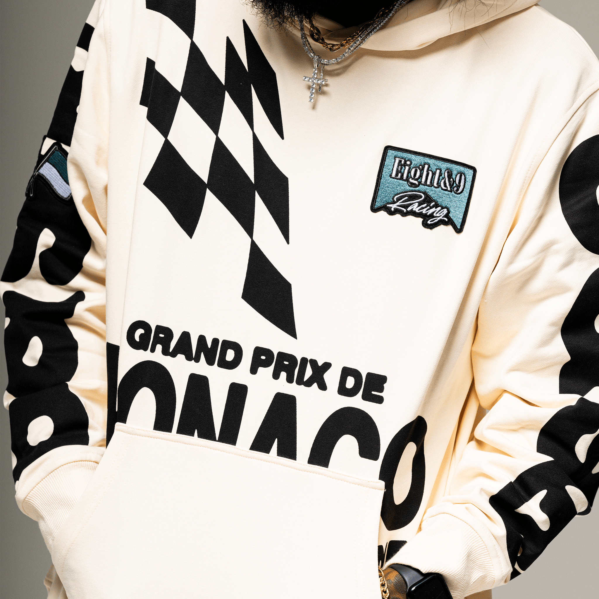 Grand Prix Pullover Hoodie Cream