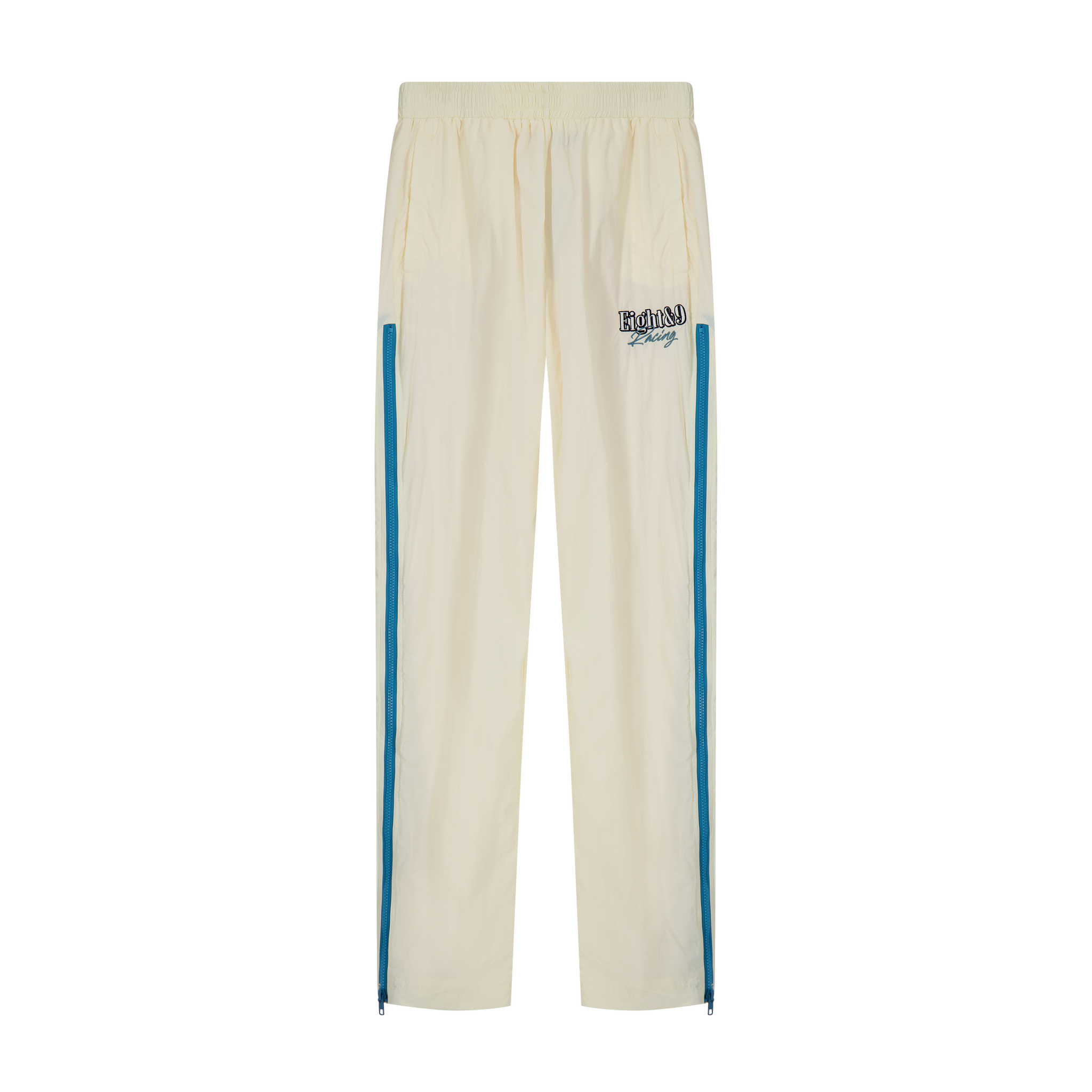 Slide Nylon Flare Zipper Pant Cream