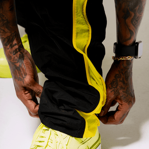 Slide Nylon Flare Zipper Pant Volt