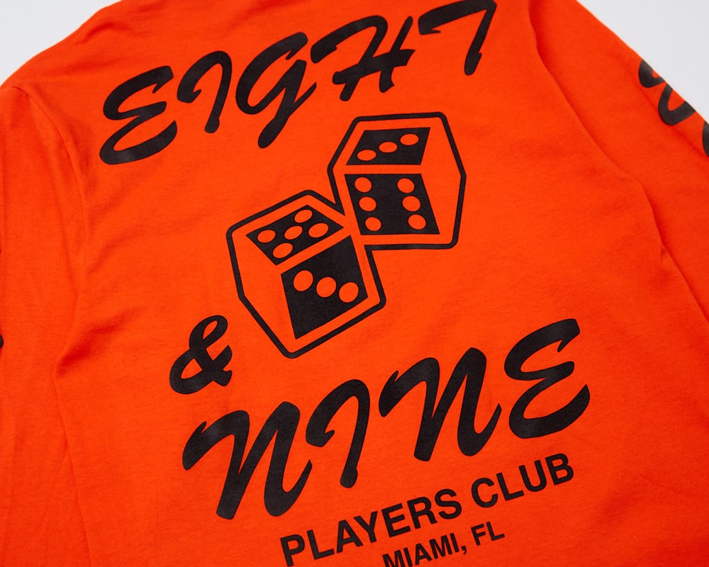 Dice LS T Shirt Orange