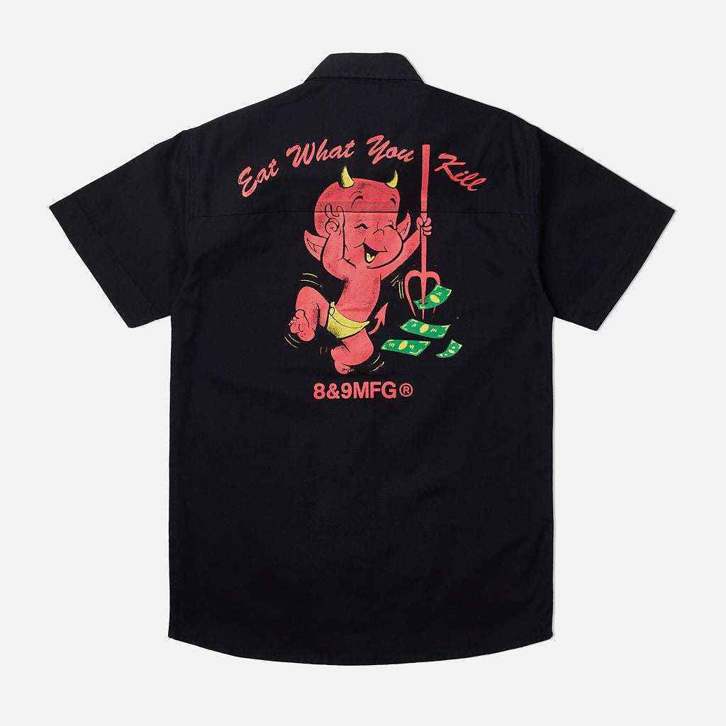 Eat What You Kill Button Up Shirt Black