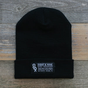 Wynwood Cuffed Beanie Black - 8&9 MFG Co.