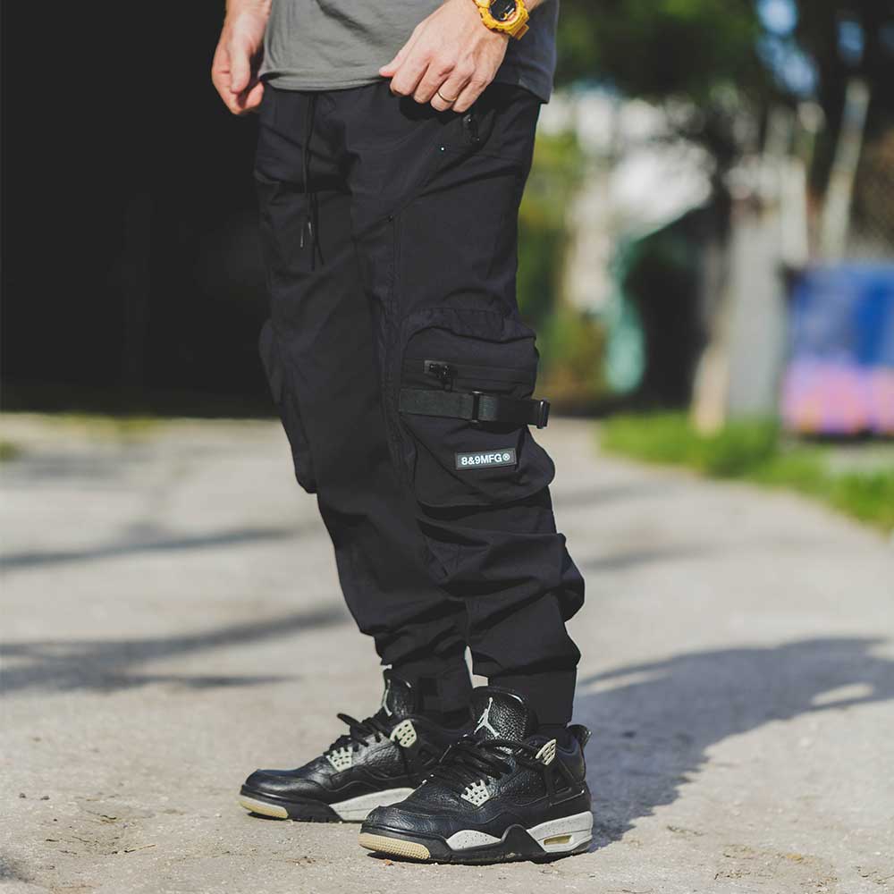 Staple Nylon Cargo Pants Black  Match Black Jordans – 8&9 Clothing Co.