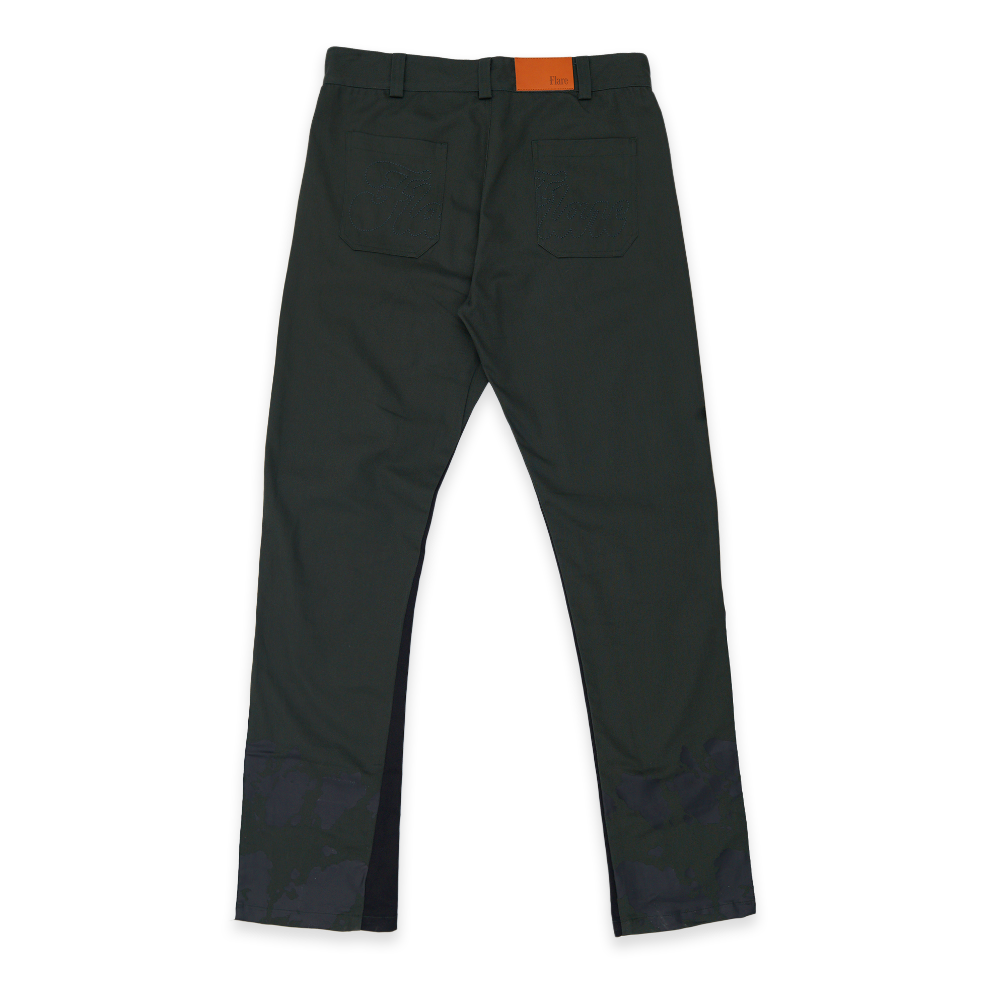 Spiral Straight Chinos Green Black